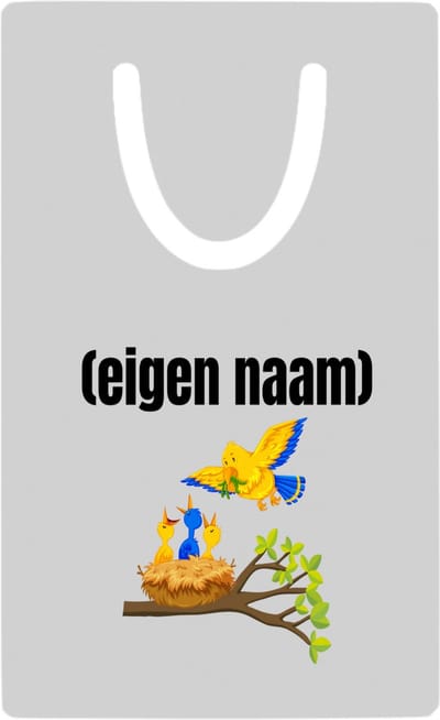 Hacebo® - vogels en nest met eigen naam metalen boekenlegger - Vogels - dieren liefhebber - iemand die houdt van vogels - verjaardag - cadeau - kado - geschenk Bladwijzer boekenleggers - 7.6 cm x 5cm