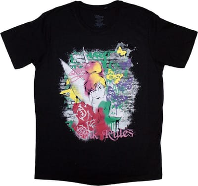 Tinker Bell - Tink Rules Heren T-shirt - S - Zwart