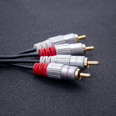 Qoltec-kabel 2x RCA mannelijk/2x RCA mannelijk |   3m |   Zwart