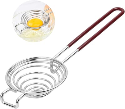 Famanu - Eierscheider roestvrijstalen eigeel en eiwit zeef voor bakken en koken