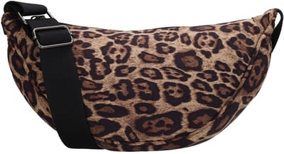 Beagles Calvia Schoudertas - Crossbody - Heuptas - Lichtgewicht - Puffy - Dames - Luipaard Beige