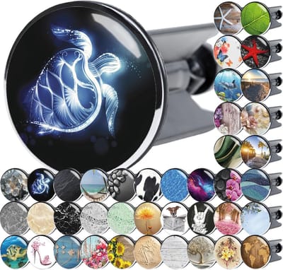 Wastafelstop Universeel - Stopkraan Badkamer - Waterdicht Afsluiten - Eenvoudige Installatie - 4cm Doorsnede Verstelbaar - Chroom Motief
