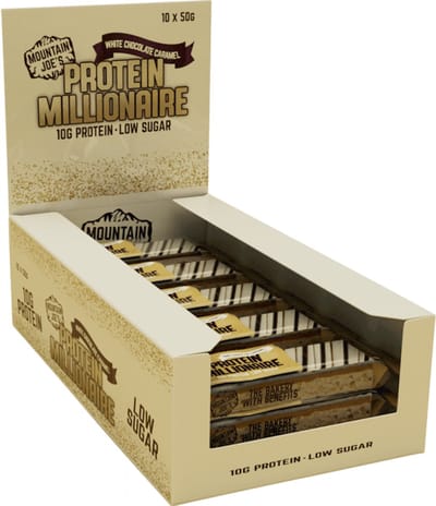 Mountain Joe's Protein Millionaire (10x50g) Raspberry White Chocolate - Bars - Protein Bars