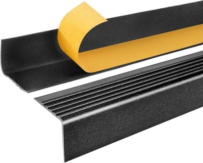 Traprandprofiel - Trapprofiel Bescherming - Veiligheid Verhoging - Zelfklevende Antislip - 50 x 42mm 80cm - Donkergrijs