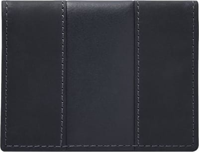 FOSSIL Leren Kaarthoes Everett Card Case Bifold Midnight Navy Donkerblauw