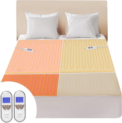 Elektrische Deken - Verwarmde Matras - Warm Slapen - Multi-zone Verwarming - Kingsize - Wit