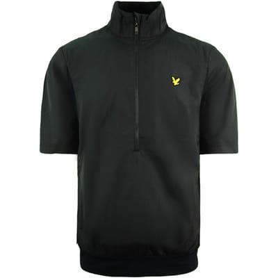 Lyle & Scott Dolar Golf Jacket 1/2 Zip Up Short Sleeve Black Heren Track Top JK1241G 572