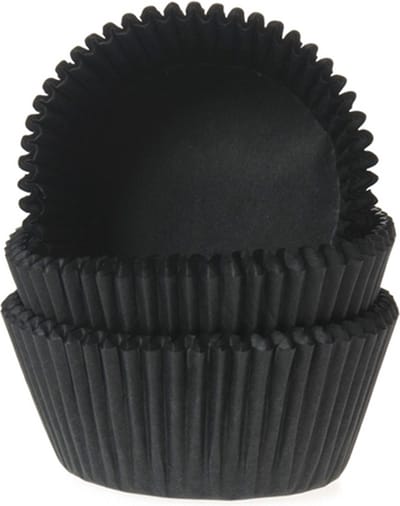House of Marie Cupcake Vormpjes - Zwart - 50 stuks