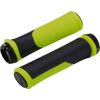 BBB Cycling Ergonomische Handvatten Fiets Cobra - Ergonomische Fiets Handvatten Met Maximaal Comfort - Lengte 142 mm - Per paar - Zwart/Neon Geel - BHG-96