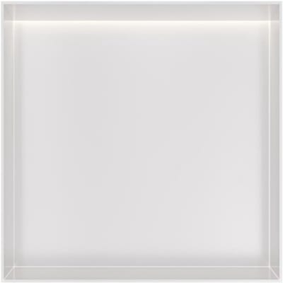 Hotbath &More Inbouwnis - 30 x 30 x 10 cm - Frameless - met LED-verlichting - Mat Wit