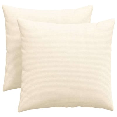 vidaXL - Zitkussens - 2 - pcs - Crème - 50 - x - 50 - cm - Corduroy - stof