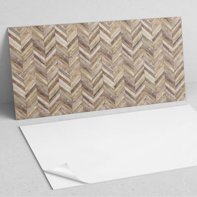 Coloray Wandpanelen Zelfklevend - Visgraatpatroon op de planken PVC Wandpaneel - 100 cm x 50 cm - Bruin Wandbekleding Zelfklevend - 1 stuk - Texturen Wandpanelen Zelfklevend - Wandbord Keuken - Wandpaneel Badkamer