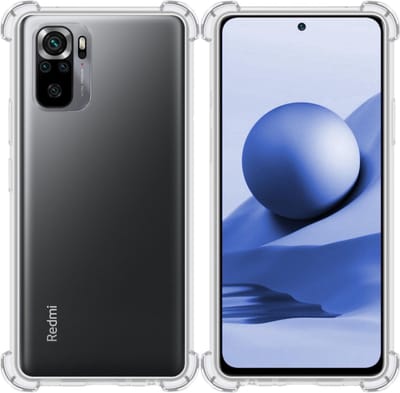 Hoesje Geschikt voor Xiaomi Redmi Note 10S - Sterk & Shockproof - Siliconen Case - Back Cover - Telefoon Hoes Shock Proof - Transparant