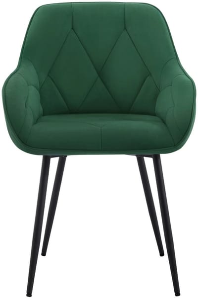 2 Stuks Eetkamerstoelen - Gestoffeerde Keukenstoelen met Rugleuning en Armleuningen - Metalen Poten - Voor Woonkamer, Kantoor of Kaptafel