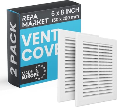 Ventilatierooster Set - Kunststof Roosters - Wand Ventilatie - Insecten Bescherming - 150x200mm - Wit