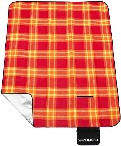 Spokey PICNIC SUNSET Koc piknik - Rood - 180x210cm - Waterdicht - Thermische isolatie - Lichtgewicht 830g