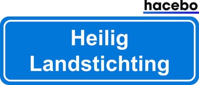 Hacebo - Plaatsnaam Sticker - 29x10 CM - Heilig Landstichting sticker - Verkeersborden sticker - grappige cadeaus - Heilig Landstichting