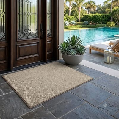 Maison Elara Machine Wasbaar Vloerkleed 50x80 cm - Waterabsorberend Deurmat - Anti-Slip - Polyester - Beige