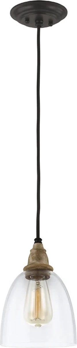Hanglamp - Steady Lighting - Metaal -  - E27 - L: 16.2cm - Voor Binnen - Woonkamer - Eetkamer - Wood