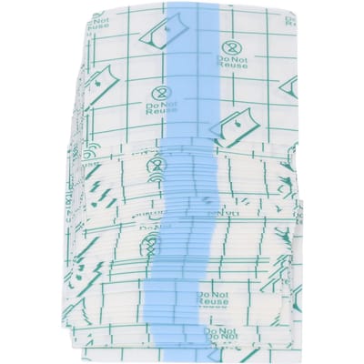 200 stuks Make-up Handpalet Wegwerp Enkel Gebruik PU Film Waterdicht Plakkerig Handpalet white