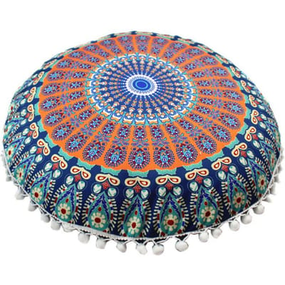 43x43cm Ronde Mandala Patroon Kussensloop Boheemse Kussenhoes Boho Vloerkussen Kussenshoes Hoes Huisdecoratie 43cm
