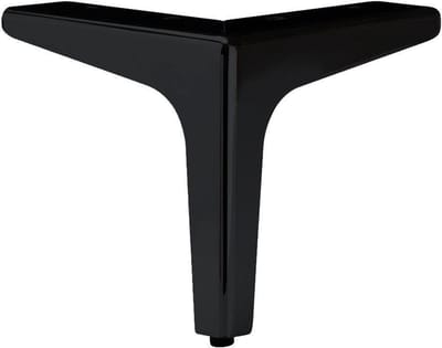 Stalen meubelpoot zwart hoek 13,5 bij 13,5 cm en hoogte 13 cm - Set van 4 stuks