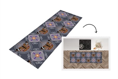 Keukenloper - Loper keuken - Patronen - Vlinders - Abstract - 150x50 cm - Keukenloper vinyl