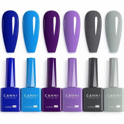 Canni - Gellak - 6 stuks - HEMA-vrij - TPO-vrij - Gellak nagellak - Gel lak - Gellac - Pink Gellac - Gellak set kleuren - Gellak starterspakket - Gellak rood - Gellak roze
