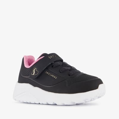 Skechers Uno Lite meisjes sneakers zwart
