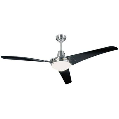 CasaFan Mirage Plafondventilator 53 W (Ø x h) 142 cm x 395 mm Chroom (geborsteld) Met afstandsbediening, Met lamparmatuur, Met wintermodus