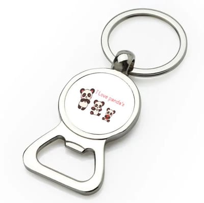 Akyol - i love panda's flesopener - Panda - dieren liefhebbers - leuke cadeau voor iemand die van houdt van panda's - verjaardagscadeau - kado - gift - 9 bij 3 cm