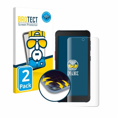 BROTECT - Screenprotector voor Samsung Galaxy XCover 5 - Folie Beschermfolie transparant volledig dekking - 2 Stuks