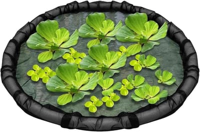 Drijvende Vijvermand - Plantenbarrière Net - Vijveronderhoud - Fijnmazig Ademend Stof - 60 cm - Zwart