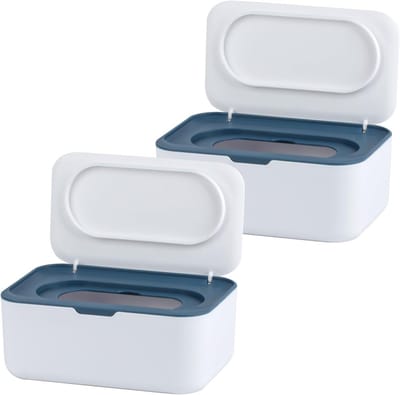 Wipes Dispenser Box voor Babydoekjes, Organizer voor Tissue Opberging met Deksel, Houdt Doekjes Vers en Geordend in Kantoor of Thuis