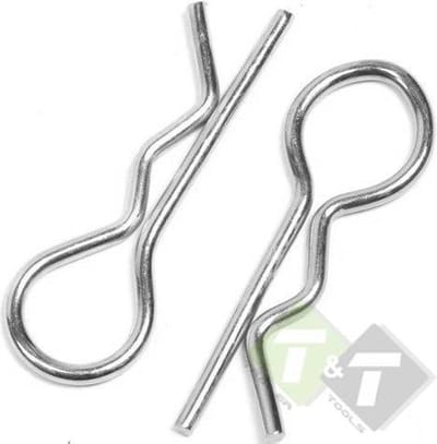 5 mm borgveer r type - borgklem - haarspeldveer - borg veer - borgbeugel - zekeringsveer - veiligheidsklem - klemveer