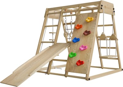 Maxi speeltoestel voor kinderen - Met glijbaan - Naturel speeltoestel