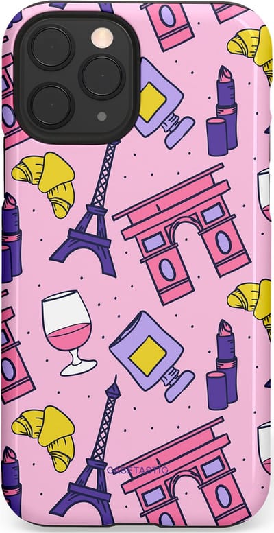 Casetastic Hoesje Geschikt voor Apple iPhone 11 Pro - Stijlvolle Beschermende Duo-layer Case - Trip to Paris