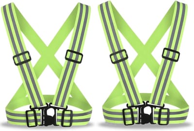Famanu – Hardloopvest voor joggen - 2 x - fiets - reflecterend veiligheidsvest - voor dames en heren - ademend - licht