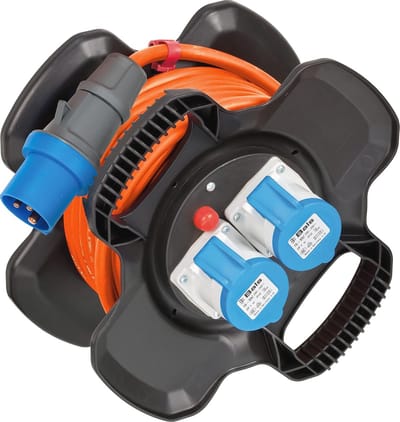 CEE Kabelhaspel 10m - Robuuste Camping Kabelhaspel met 2 CEE Stopcontacten