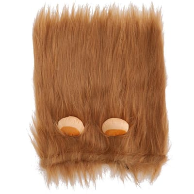 Perruque Crinière de Lion Coiffure Déguisement Halloween Vêtements Perruque Crinière pour Chiens Costume pour Animaux de Compagnie Marron Clair L L marron clair