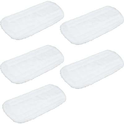 Lot de 5 tampons de nettoyage réutilisables en microfibre pour balai Secura EM‑516 white