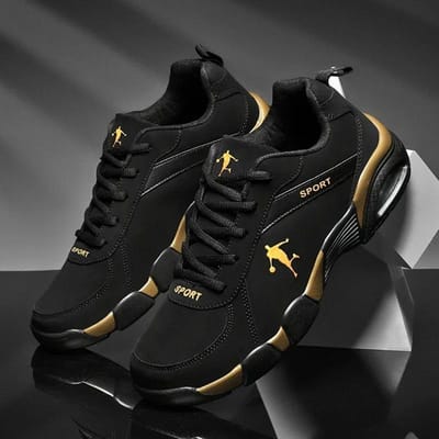 Nieuwe Herenschoenen Ademende Herensneakers Comfortabele Klassieke Casual Schoenen Outdoor Wandelen Sport Herenschoenen Heren Tenis Masculino 44 black