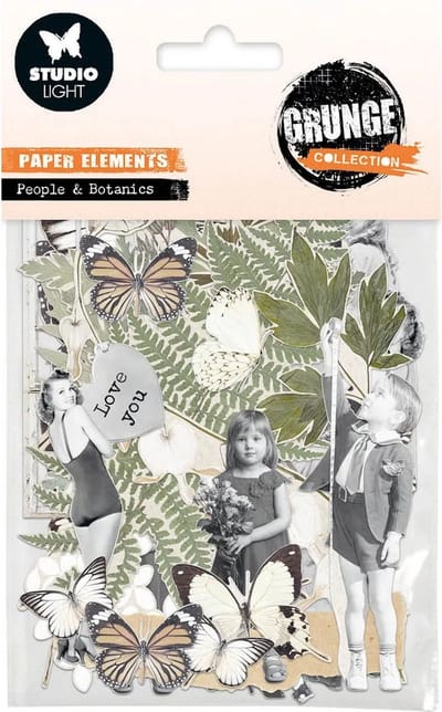 Studio Light Paper elements People & botanics Grunge Coll. nr.09 SL-GR-PE09 105x170x5mm (03-24)