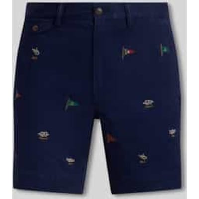 regular fit short met stitching details
