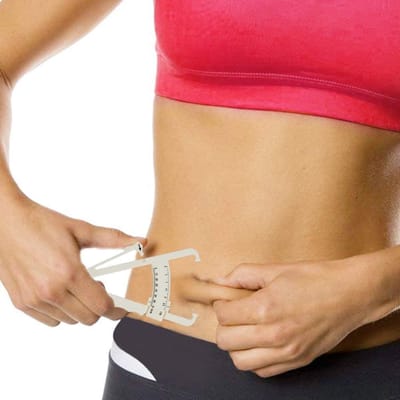 Lichaamsvetmeter - Huidplooimeting - Fitness bijhouden - Dubbele schaal - 070 mm - Wit