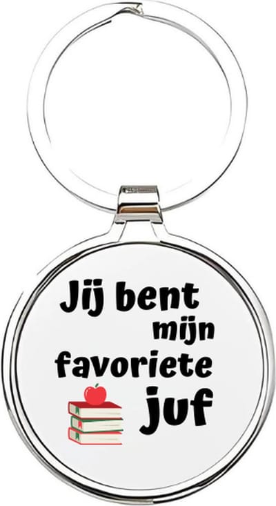 Akyol - jij bent mijn favoriete juf Sleutelhanger - Juf - de liefste juf - jufvrouw - leraar - basisschool juf - lerares - docente - onderwijzeres - basisschool - meester - docent - middelbareschool lerares - de liefste juf - 4 x 7,5 CM