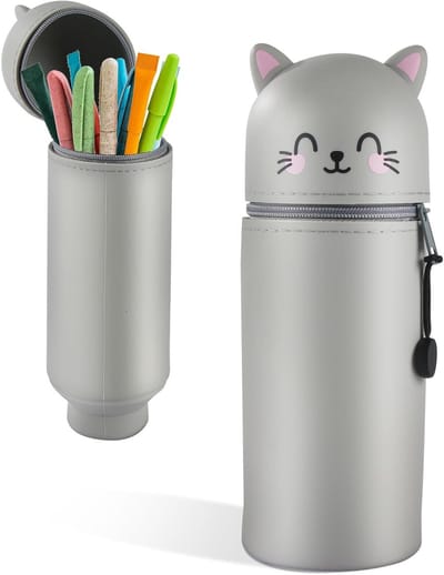 Schattige 2-in-1 Siliconen Hoes met Dierenpatroon voor School en Kantoorgebruik, Bescherming en Stijl