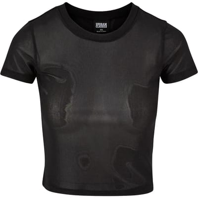 Urban Classics Mesh Tee Dames T-shirt - zwart - XS