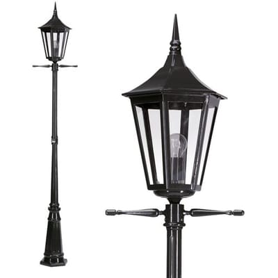 KS Verlichting lantaarn - Zeist tuinlamp - Tuinlantaarn - E27 - Aluminium - Klassiek - Zwart