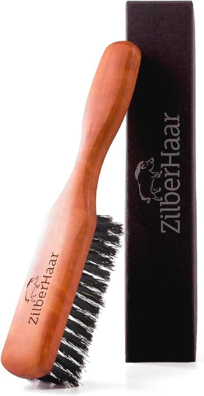 Harde Baardborstel van Wildzwijnharen met Perenhouten Handvat - Perfect voor Elke Baard